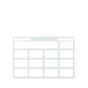 Keyguard SC Mini, Snap, 3X3 Voc. Grid/4X4 Tot. Grid W/AA, Insert Only