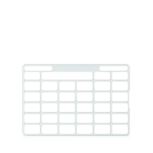 Keyguard SC Mini, Snap, MP30, 5X5 Voc. Grid/6X6 Tot. Grid W/AA, Insert Only